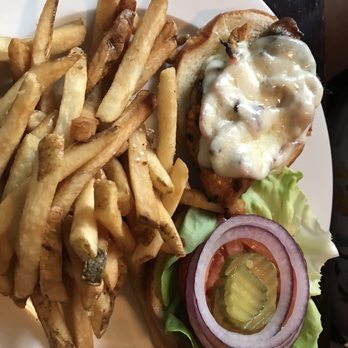The Black Rose - Chicken sandwich and fries - American Near Me - Boston, Massachusetts
