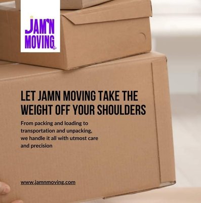 Home Movers - Safe & Reliable Home Moving
If you're planning a move, whether it's in-state or out-of-state, we offer high quality, licensed and insured moving services at extremely competitive rates.
‍
Why Choose Jam'N Moving LLC?
There are plenty of reasons to hire professional movers rather than going the DIY route. For one thing, we have the experience and expertise to get the job done quickly and efficiently which means your valuable items are less likely to be damaged in the move. And if something does happen to go wrong, you're covered by their insurance policy.

If you're looking for a moving company that will give you high quality service at a great price, look no further than Jam'N Moving LLC. Our family-friendly service will make you feel right at home. Give us a call today and feel things out!