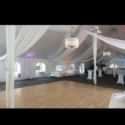 The seating in the tent