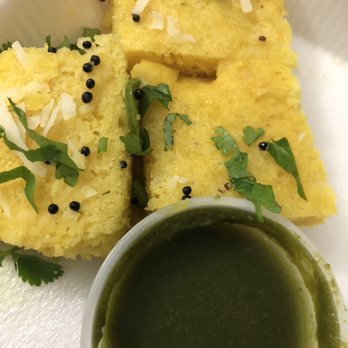 Little India - Dhokla with mint chutney (chickpea flour cakes with mint sauce) - Grocery Near Me - Tempe, Arizona Little India - Dhokla with mint chutney (chickpea flour cakes with mint sauce) - Grocery Near Me - Tempe, Arizona