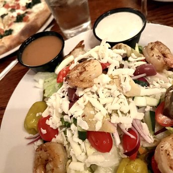 Enotria Restaurant - Mediterranean Salad with grilled shrimp - Italian Near Me - Forest Hill, Maryland Enotria Restaurant - Mediterranean Salad with grilled shrimp - Italian Near Me - Forest Hill, Maryland