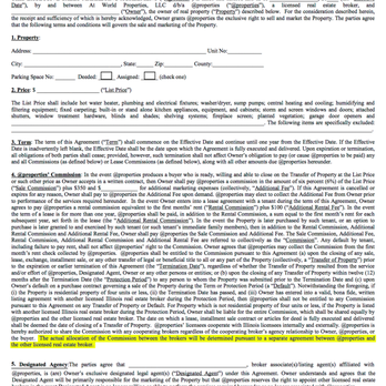 Lynn Briskin - @properties - Highlighted for clarity on the standard 5 page listing agreement. Completely buried in the fine print! - Real Estate Agents Near Me - Evanston, Illinois