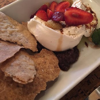 How to Cook a Wolf - Burrata Strawberry Sofrito, Mint, Black Pepper Cracker - Italian Near Me - Seattle, Washington
