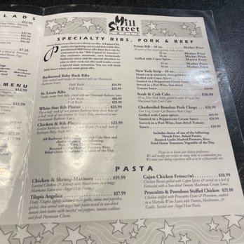 The Mill Street Grill - Menu 2 - American Near Me - Staunton, Virginia