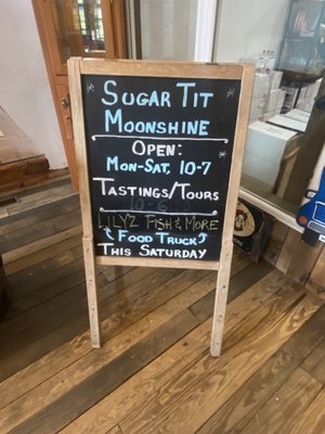 Menu photo 3 Sugar Tit Moonshine Distillery Reidville, SC