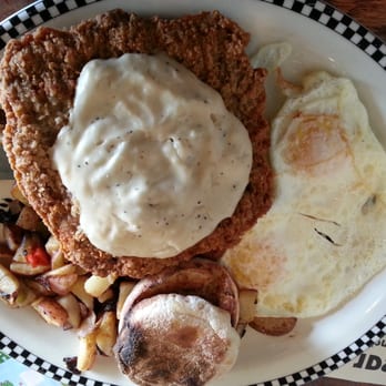 Black Bear Diner Gilroy - My favorite - 'BIGFOOT' chicken fried steak (with English muffins substituted for the homestyle biscuits).  The gravy is incredible! - Diners Near Me - Gilroy, California