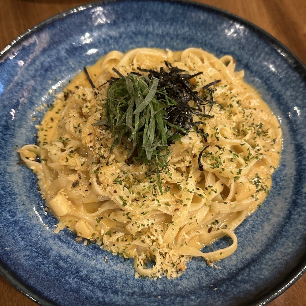Wasuta Pasta - Fettuccini Scallop Uni Cream Sauce - Japanese Near Me - Richmond, British Columbia Wasuta Pasta - Fettuccini Scallop Uni Cream Sauce - Japanese Near Me - Richmond, British Columbia