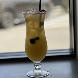 Brunch Blueberry Margarita with Blueberry Sugar Rim.