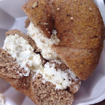 Marx Bagels - Combo bagel toasted with lite garlic cream cheese. - Bagels Near Me - Blue Ash, Ohio