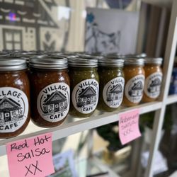 Village Cafe - Homemade salsas red, green, habanero