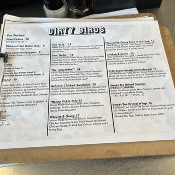 Dirty Birds - Menu - Fast Food Near Me - Omaha, Nebraska