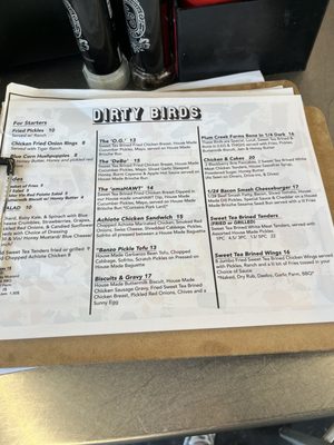 Menu photo 5 Dirty Birds Omaha, NE