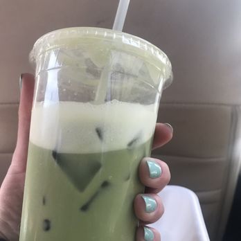 Nectar Cafe - Iced matcha mint almond milk latte - Vegetarian Near Me - Auburn, California