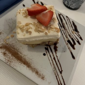 Ithaka Greek Restaurant - Dessert (Ekmek) was recommended by our waiter. It was so delicious! - Greek Near Me - Victoria, British Columbia Ithaka Greek Restaurant - Dessert (Ekmek) was recommended by our waiter. It was so delicious! - Greek Near Me - Victoria, British Columbia