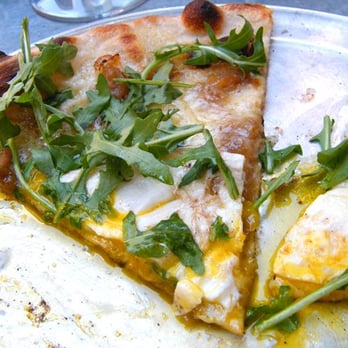 Gjelina - Gruyere Arugula Pizza with Sunny Eggs - New American Near Me - Venice, California