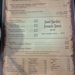 Food Basket - Breakfast menu