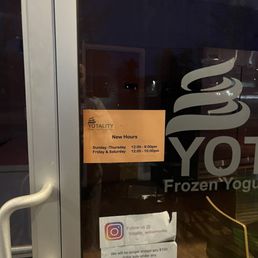 Store hours stating they close at 9. Store hours stating they close at 9.
