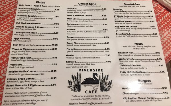 Menu photo 5 Riverside Cafe Wareham, MA