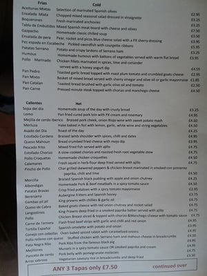 Menu photo 4 Tinto Tapas Bar Glasgow, GLG