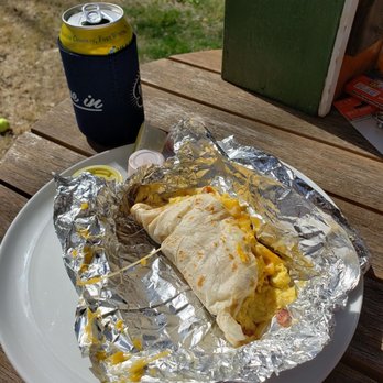Taco Brother - My breakfast, bacon, egg, cheese, and potato flour tortilla with hot salsa and verde sauce! - Tacos Near Me - Austin, Texas Taco Brother - My breakfast, bacon, egg, cheese, and potato flour tortilla with hot salsa and verde sauce! - Tacos Near Me - Austin, Texas