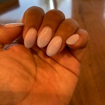 Polished NailBar - It's faint but you can see the two different colors. Its my real nails and it's an almond shape. - Nail Salons Near Me - Bakersfield, California Polished NailBar - It's faint but you can see the two different colors. Its my real nails and it's an almond shape. - Nail Salons Near Me - Bakersfield, California