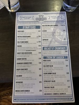 Menu photo 7 Crawdads on the Lake Folsom, CA Menu photo 7 Crawdads on the Lake Folsom, CA
