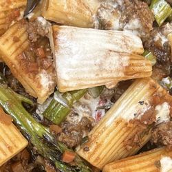 The Landing Bar and Grille - Spicy sausage rigatoni with broccolini