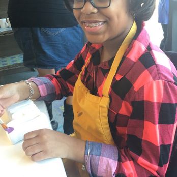 Potteryland - Loving the paint process! - Art Classes Near Me - The Woodlands, Texas