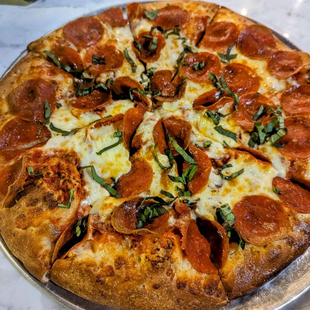 Aviator Pizza & Drafthouse - Pepperoni and Basil 12" pizza - Beer Bar Near Me - Austin, Texas Aviator Pizza & Drafthouse - Pepperoni and Basil 12" pizza - Beer Bar Near Me - Austin, Texas