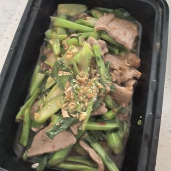 Chiang Rai - Chinese broccoli with beef. Good, reasonable serving but smaller than other Thai places. - Thai Near Me - Long Beach, California Chiang Rai - Chinese broccoli with beef. Good, reasonable serving but smaller than other Thai places. - Thai Near Me - Long Beach, California