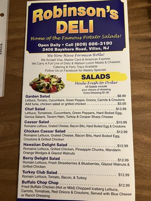 Menu photo 1 Robinsons's Deli Villas, NJ