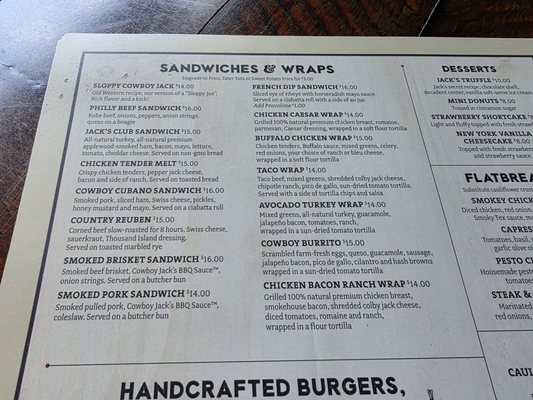 Menu photo 4 Cowboy Jacks  Apple Valley, MN