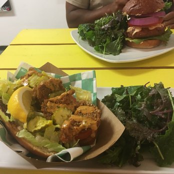 The Wild Chive - Oyster mushroom Po' boy! - Vegan Near Me - Long Beach, California