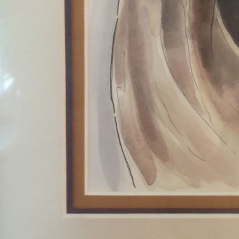 Flinks Framing - Details of the triple matting Kate suggested. Really brought the colors out of the piece! - Framing Near Me - Raleigh, North Carolina