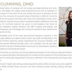 Sara Cummins Aesthetic & Implant Dentistry - Bio