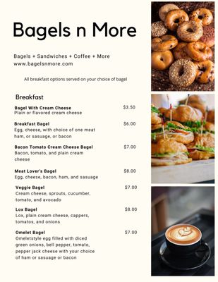 Menu photo 5 Bagels N More Modesto, CA Menu photo 5 Bagels N More Modesto, CA