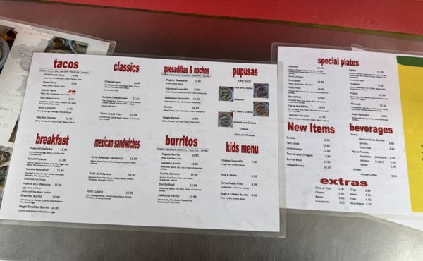 Menu photo 1 Cafeteria La Veracruzana Anderson, CA