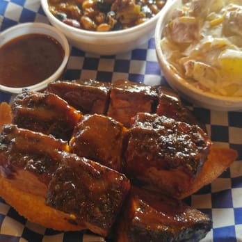 BBQ Pete's - Burnt Ends with beans n potato salad. Go early cause they sell out - Barbeque Near Me - Kent, Washington