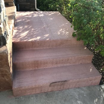 Custom Grey Concrete - Rebuilt landing - Masonry/Concrete Near Me - Denver, Colorado