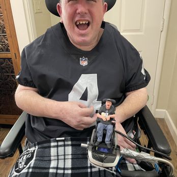 Top Shelf 3D - A very happy customer "Shotgun Jerry" with his mini me? Go Raiders - 3D Printing Near Me - Stockton, California Top Shelf 3D - A very happy customer "Shotgun Jerry" with his mini me? Go Raiders - 3D Printing Near Me - Stockton, California