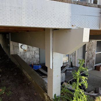 Treeline Construction - Rotten beam replaced and painted. - General Contractors Near Me - Otis, Oregon