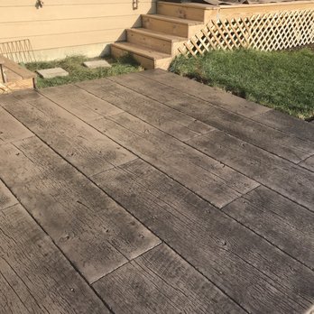 Sal’s Custom Concrete & Construction - Stamped concrete in walnut color with storm gray top coat. - Masonry/Concrete Near Me Sal’s Custom Concrete & Construction - Stamped concrete in walnut color with storm gray top coat. - Masonry/Concrete Near Me