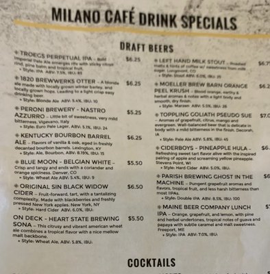 Menu photo 2 Milano Cafe Lima, OH
