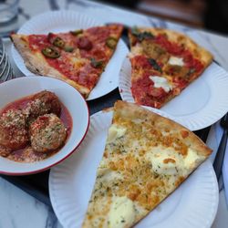 Proper Pizza and Pasta - Meatballs, White Pizza, Marco Polo Pizza and Chicken Parm Pizza