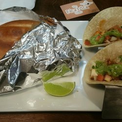 Their pork torta along with fish and chicken tacos. Absolutely delicious with their house made hot sauces.