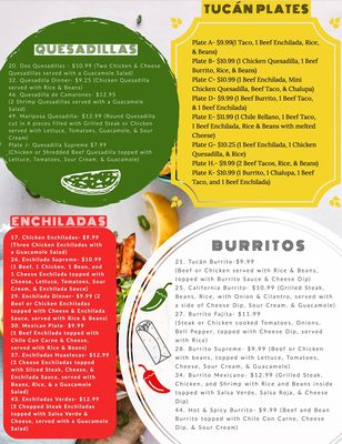 Menu photo 8 Tucán Mexican Restaurant Pensacola, FL Menu photo 8 Tucán Mexican Restaurant Pensacola, FL