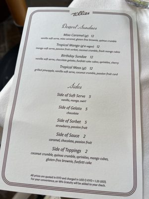 Menu photo 5 Tillies George Town, FL