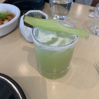 Cafe Gratitude - Fiesty | Celery Salty Dog with Lime, Lemon and Monkfruit. - Vegan Near Me - Venice, California
