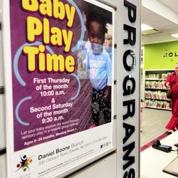 St Louis County Library - Daniel Boone Branch - Baby play time flyer
