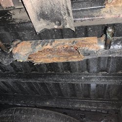 Rust-O-Rama - BEFORE - Rusted out cross member closeup